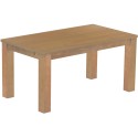 Esstisch 160x90 Rio Classico Eiche natur massiver Pinien Holztisch - vorgerichtet für Ansteckplatten - Tisch ausziehbar