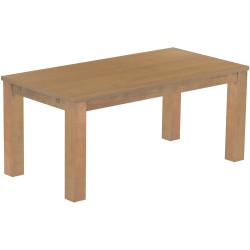 Esstisch 180x90 Rio Classico Eiche natur massiver Pinien Holztisch - vorgerichtet für Ansteckplatten - Tisch ausziehbar
