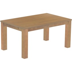 Esstisch 160x100 Rio Classico Eiche natur massiver Pinien Holztisch - vorgerichtet für Ansteckplatten - Tisch ausziehbar