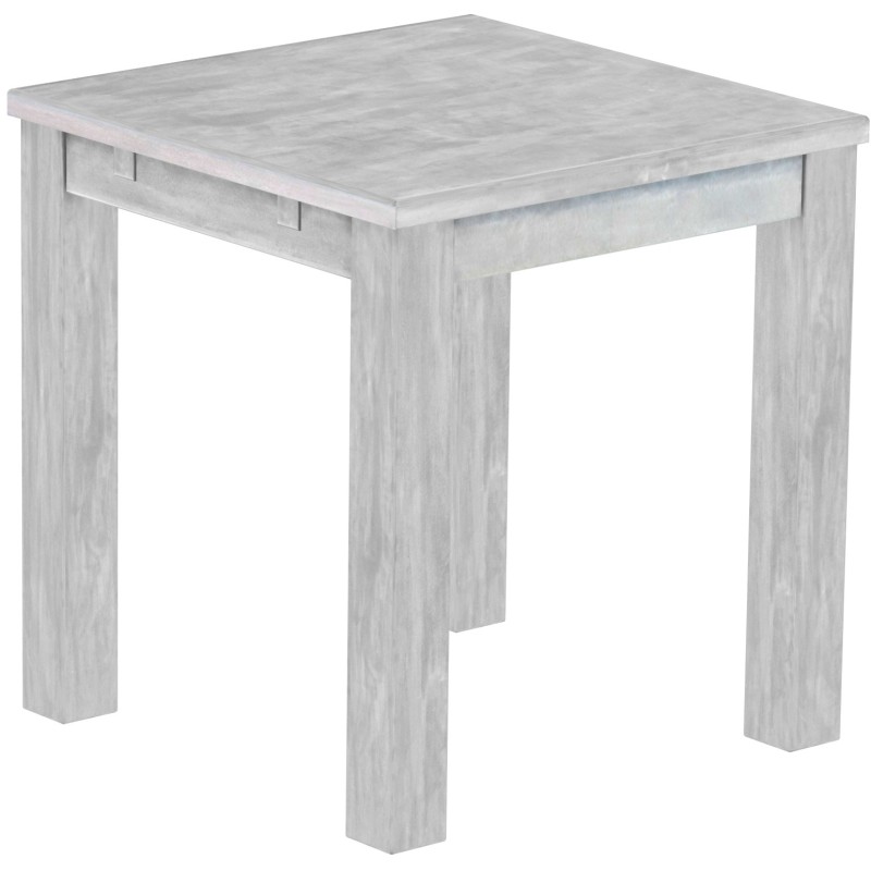 Esstisch 73x73 Rio Classico Beton massiver Pinien Holztisch - vorgerichtet für Ansteckplatten - Tisch ausziehbar