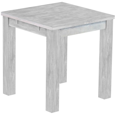 Esstisch 73x73 Rio Classico Beton massiver Pinien Holztisch - vorgerichtet für Ansteckplatten - Tisch ausziehbar