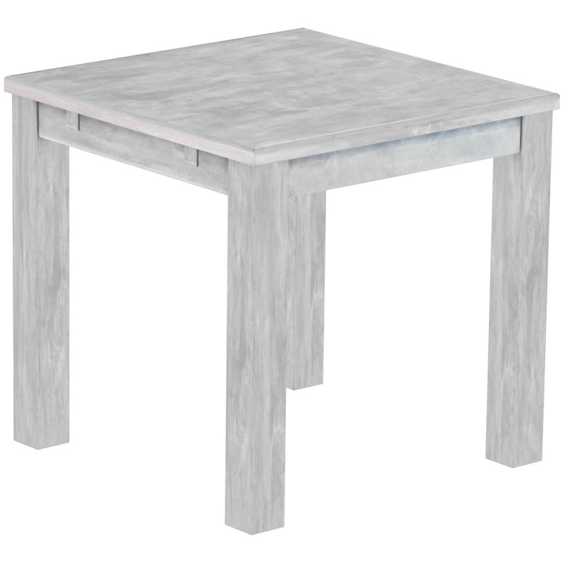 Esstisch 80x80 Rio Classico Beton massiver Pinien Holztisch - vorgerichtet für Ansteckplatten - Tisch ausziehbar