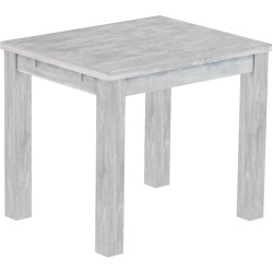 Esstisch 90x73 Rio Classico Beton massiver Pinien Holztisch - vorgerichtet für Ansteckplatten - Tisch ausziehbar