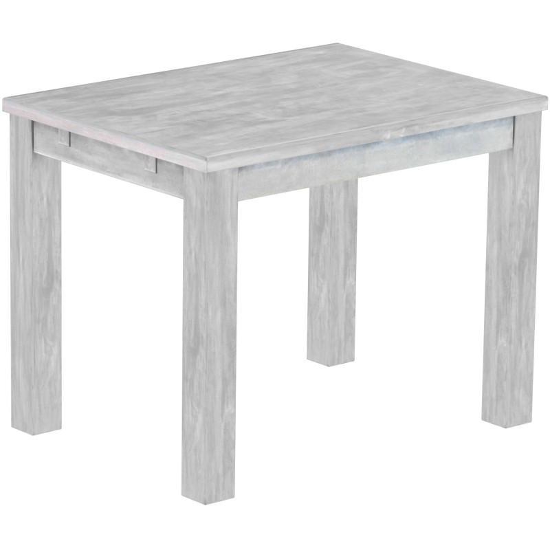 Esstisch 100x73 Rio Classico Beton massiver Pinien Holztisch - vorgerichtet für Ansteckplatten - Tisch ausziehbar