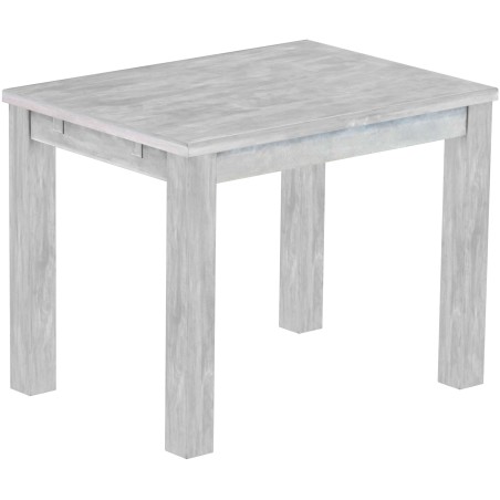Esstisch 100x73 Rio Classico Beton massiver Pinien Holztisch - vorgerichtet für Ansteckplatten - Tisch ausziehbar