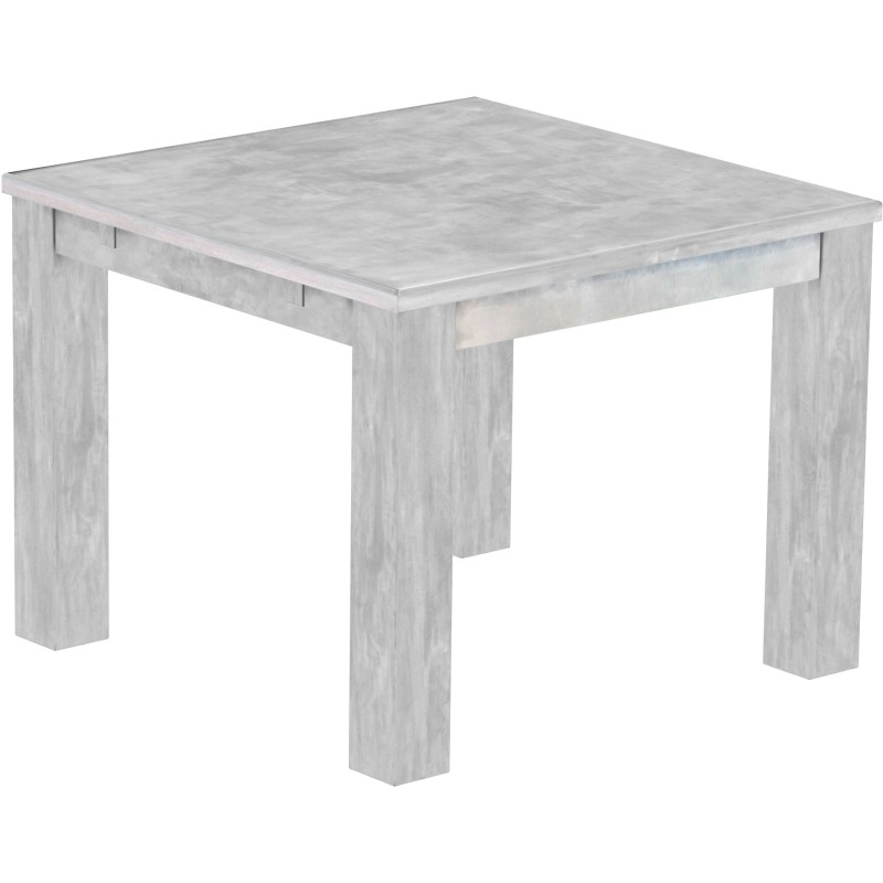 Esstisch 100x100 Rio Classico Beton massiver Pinien Holztisch - vorgerichtet für Ansteckplatten - Tisch ausziehbar