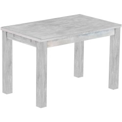 Esstisch 120x73 Rio Classico Beton massiver Pinien Holztisch - vorgerichtet für Ansteckplatten - Tisch ausziehbar
