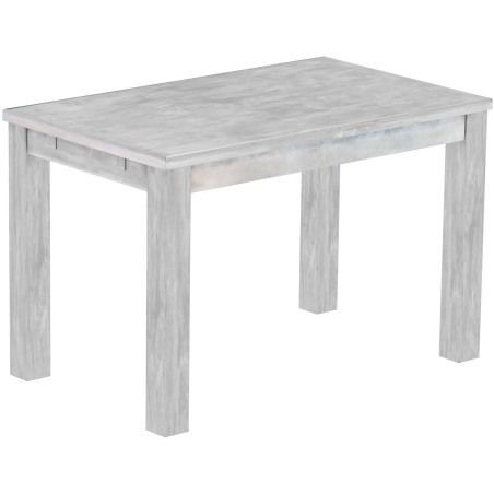 Esstisch 120x73 Rio Classico Beton massiver Pinien Holztisch - vorgerichtet für Ansteckplatten - Tisch ausziehbar