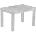 Esstisch 120x80 Rio Classico Beton massiver Pinien Holztisch - vorgerichtet für Ansteckplatten - Tisch ausziehbar