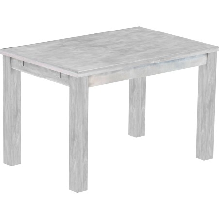 Esstisch 120x80 Rio Classico Beton massiver Pinien Holztisch - vorgerichtet für Ansteckplatten - Tisch ausziehbar