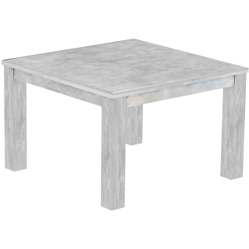 Esstisch 120x120 Rio Classico Beton massiver Pinien Holztisch - vorgerichtet für Ansteckplatten - Tisch ausziehbar