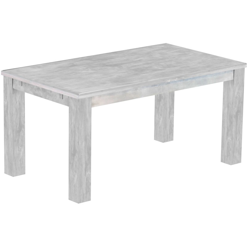 Esstisch 160x90 Rio Classico Beton massiver Pinien Holztisch - vorgerichtet für Ansteckplatten - Tisch ausziehbar
