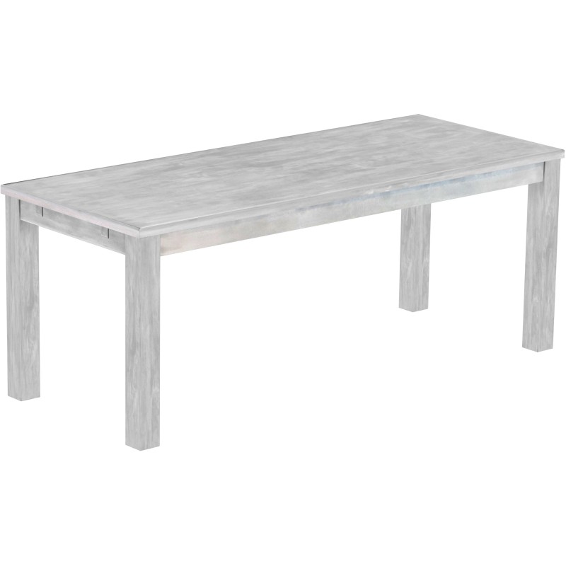 Esstisch 200x80 Rio Classico Beton massiver Pinien Holztisch - vorgerichtet für Ansteckplatten - Tisch ausziehbar