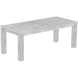 Esstisch 208x90 Rio Classico Beton massiver Pinien Holztisch - vorgerichtet für Ansteckplatten - Tisch ausziehbar