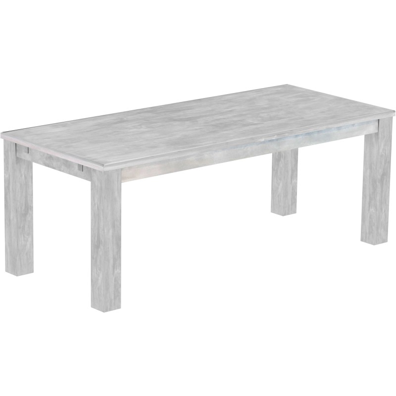 Esstisch 208x90 Rio Classico Beton massiver Pinien Holztisch - vorgerichtet für Ansteckplatten - Tisch ausziehbar