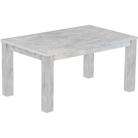 Esstisch 160x100 Rio Classico Beton massiver Pinien Holztisch - vorgerichtet für Ansteckplatten - Tisch ausziehbar