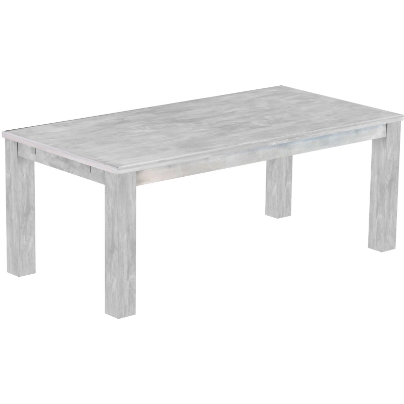 Esstisch 200x100 Rio Classico Beton massiver Pinien Holztisch - vorgerichtet für Ansteckplatten - Tisch ausziehbar