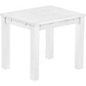 Esstisch 90x73 Rio Classico Schneeweiss massiver Pinien Holztisch - vorgerichtet für Ansteckplatten - Tisch ausziehbar