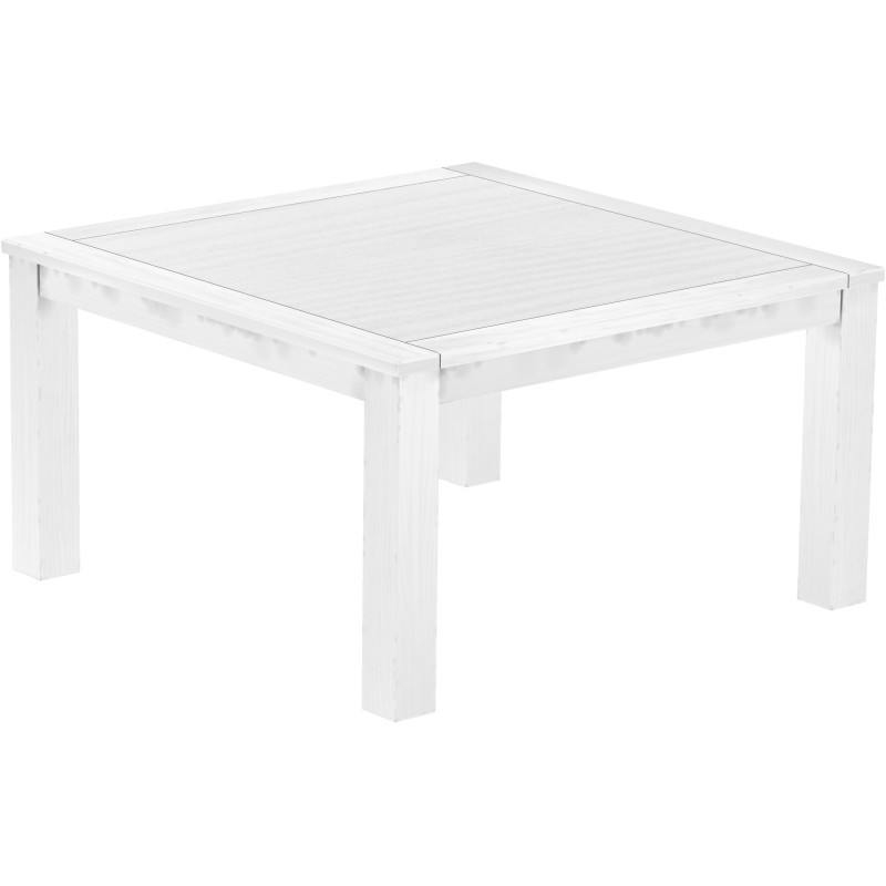 Esstisch 140x140 Rio Classico Schneeweiss massiver Pinien Holztisch - Tischplatte mit Sperrholzeinlage