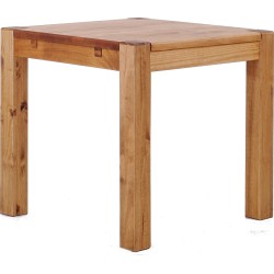 Esstisch 80x80 Rio Kanto Brasil massiver Pinien Holztisch - vorgerichtet für Ansteckplatten - Tisch ausziehbar