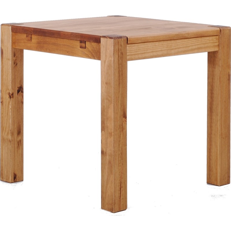 Esstisch 80x80 Rio Kanto Brasil massiver Pinien Holztisch - vorgerichtet für Ansteckplatten - Tisch ausziehbar