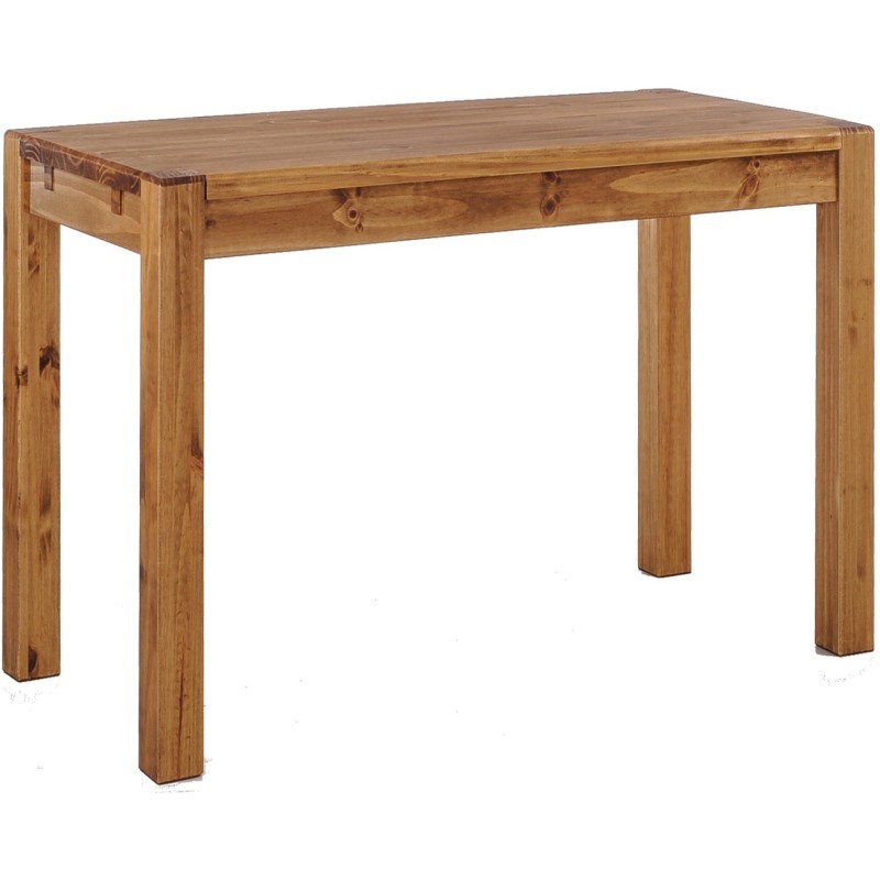 Esstisch 100x73 Rio Kanto Brasil massiver Pinien Holztisch - vorgerichtet für Ansteckplatten - Tisch ausziehbar