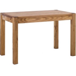 Esstisch 120x80 Rio Kanto Brasil massiver Pinien Holztisch - vorgerichtet für Ansteckplatten - Tisch ausziehbar