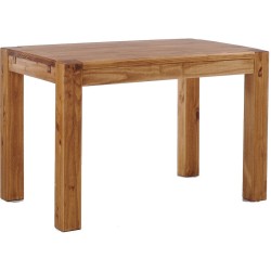 Esstisch 120x90 Rio Kanto Brasil massiver Pinien Holztisch - vorgerichtet für Ansteckplatten - Tisch ausziehbar