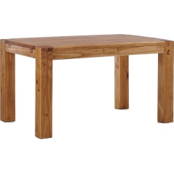 Esstisch 160x90 Rio Kanto Brasil massiver Pinien Holztisch - vorgerichtet für Ansteckplatten - Tisch ausziehbar