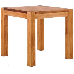 Esstisch 80x80 Rio Kanto Honig massiver Pinien Holztisch - vorgerichtet für Ansteckplatten - Tisch ausziehbar