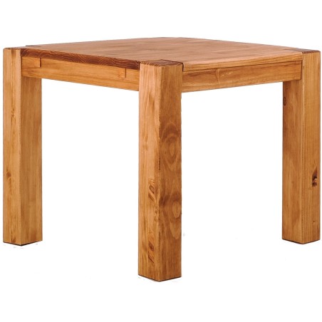 Esstisch 100x100 Rio Kanto Honig massiver Pinien Holztisch - vorgerichtet für Ansteckplatten - Tisch ausziehbar