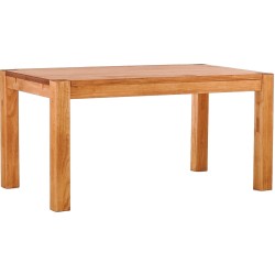 Esstisch 160x80 Rio Kanto Honig massiver Pinien Holztisch - vorgerichtet für Ansteckplatten - Tisch ausziehbar