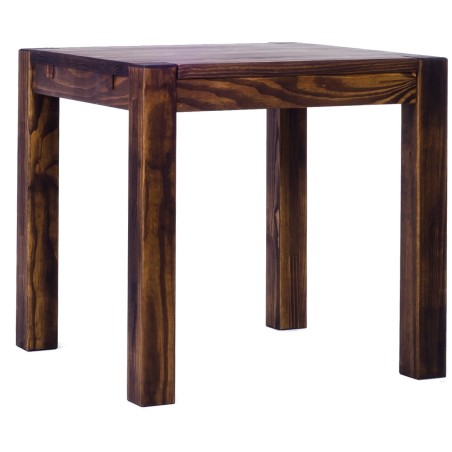 Esstisch 80x80 Rio Kanto Eiche antik massiver Pinien Holztisch - vorgerichtet für Ansteckplatten - Tisch ausziehbar