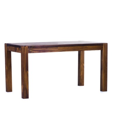 Esstisch 100x73 Rio Kanto Eiche antik massiver Pinien Holztisch - vorgerichtet für Ansteckplatten - Tisch ausziehbar