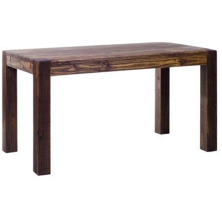 Esstisch 140x90 Rio Kanto Eiche antik massiver Pinien Holztisch - vorgerichtet für Ansteckplatten - Tisch ausziehbar