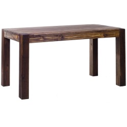 Esstisch 160x100 Rio Kanto Eiche antik massiver Pinien Holztisch - vorgerichtet für Ansteckplatten - Tisch ausziehbar