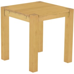 Esstisch 73x73 Rio Kanto Eiche hell massiver Pinien Holztisch - vorgerichtet für Ansteckplatten - Tisch ausziehbar