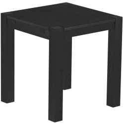 Esstisch 73x73 Rio Kanto Ebenholz massiver Pinien Holztisch - vorgerichtet für Ansteckplatten - Tisch ausziehbar