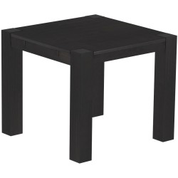Esstisch 90x90 Rio Kanto Ebenholz massiver Pinien Holztisch - vorgerichtet für Ansteckplatten - Tisch ausziehbar