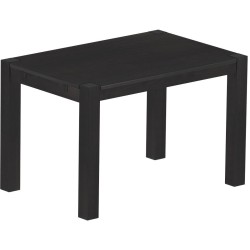 Esstisch 120x80 Rio Kanto Ebenholz massiver Pinien Holztisch - vorgerichtet für Ansteckplatten - Tisch ausziehbar
