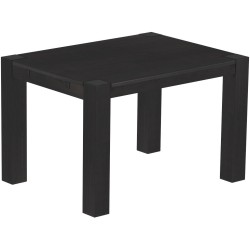 Esstisch 120x90 Rio Kanto Ebenholz massiver Pinien Holztisch - vorgerichtet für Ansteckplatten - Tisch ausziehbar