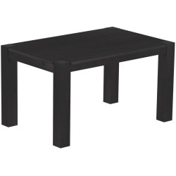 Esstisch 140x90 Rio Kanto Ebenholz massiver Pinien Holztisch - vorgerichtet für Ansteckplatten - Tisch ausziehbar