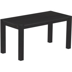 Esstisch 150x73 Rio Kanto Ebenholz massiver Pinien Holztisch - vorgerichtet für Ansteckplatten - Tisch ausziehbar