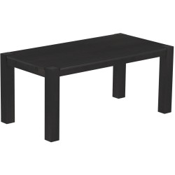 Esstisch 180x90 Rio Kanto Ebenholz massiver Pinien Holztisch - vorgerichtet für Ansteckplatten - Tisch ausziehbar