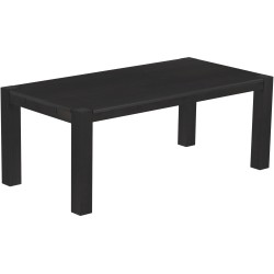 Esstisch 200x100 Rio Kanto Ebenholz massiver Pinien Holztisch - vorgerichtet für Ansteckplatten - Tisch ausziehbar