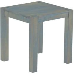 Esstisch 73x73 Rio Kanto Taubengrau massiver Pinien Holztisch - vorgerichtet für Ansteckplatten - Tisch ausziehbar