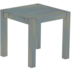 Esstisch 80x80 Rio Kanto Taubengrau massiver Pinien Holztisch - vorgerichtet für Ansteckplatten - Tisch ausziehbar