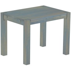 Esstisch 100x73 Rio Kanto Taubengrau massiver Pinien Holztisch - vorgerichtet für Ansteckplatten - Tisch ausziehbar