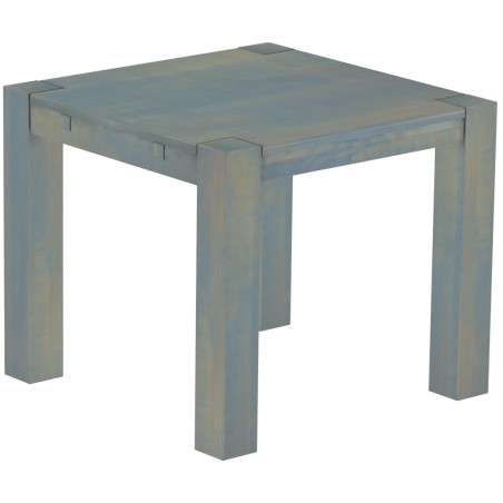 Esstisch 90x90 Rio Kanto Taubengrau massiver Pinien Holztisch - vorgerichtet für Ansteckplatten - Tisch ausziehbar