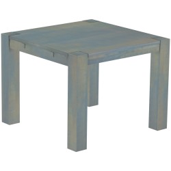 Esstisch 100x100 Rio Kanto Taubengrau massiver Pinien Holztisch - vorgerichtet für Ansteckplatten - Tisch ausziehbar